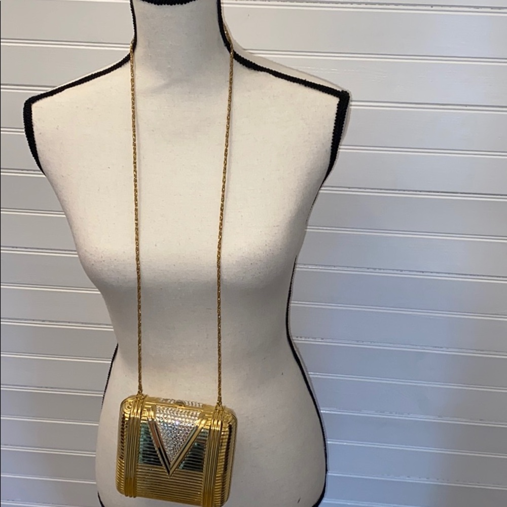 Gold Vintage flapper style Sasha clutch/mi…